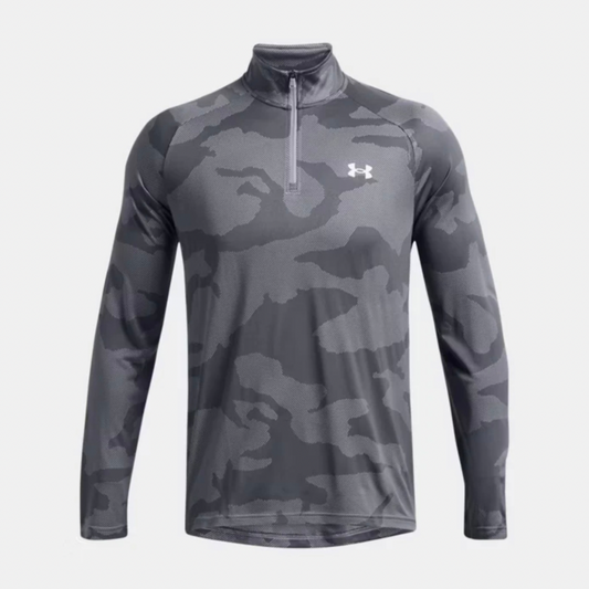 UA JACQUARD VELOCITY 1/2 ZIP - STEEL