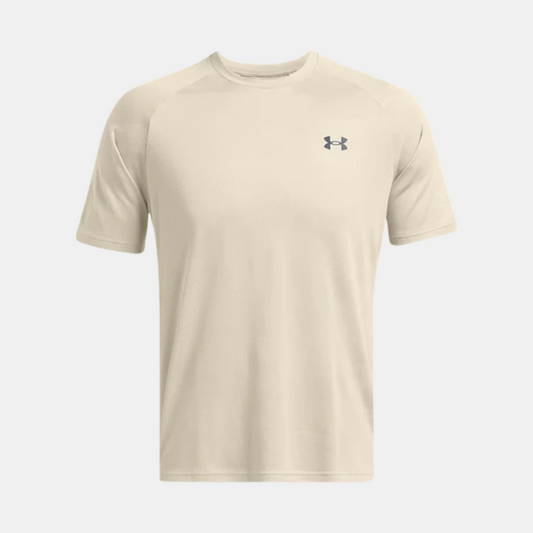 UA JACQUARD VELOCITY T-SHIRT - BIEGE